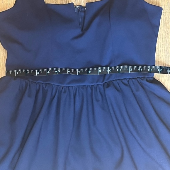 Francesca’s Collections Mi Ami Navy Blue Embroidered Dress - Picture 13 of 16